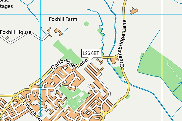 L26 6BT map - OS VectorMap District (Ordnance Survey) L26 6BT map - OS VectorMap District (Ordnance Survey)