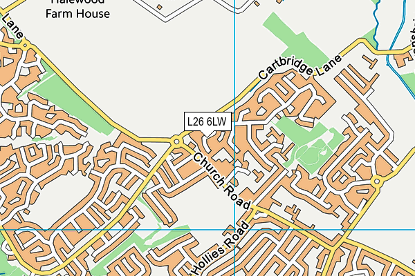 L26 6LW map - OS VectorMap District (Ordnance Survey) L26 6LW map - OS VectorMap District (Ordnance Survey)
