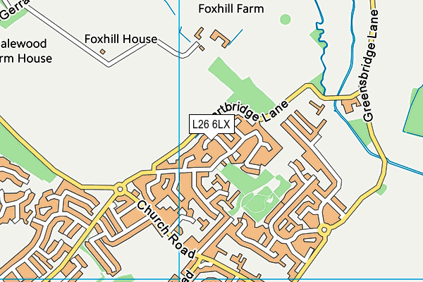 L26 6LX map - OS VectorMap District (Ordnance Survey) L26 6LX map - OS VectorMap District (Ordnance Survey)
