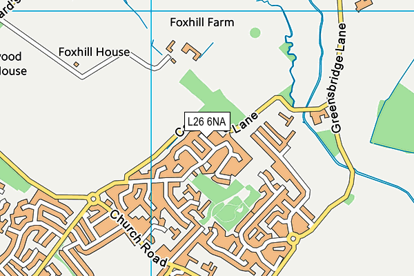 L26 6NA map - OS VectorMap District (Ordnance Survey) L26 6NA map - OS VectorMap District (Ordnance Survey)
