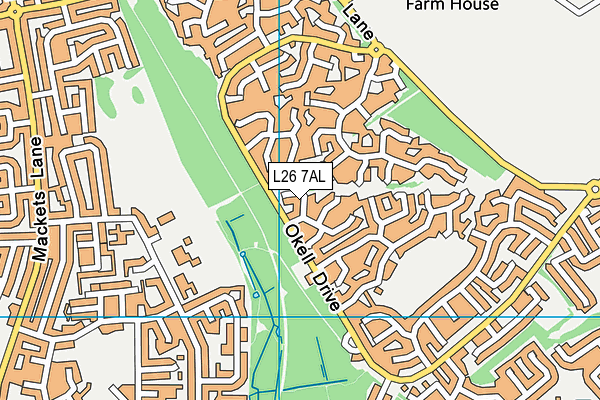 L26 7AL map - OS VectorMap District (Ordnance Survey) L26 7AL map - OS VectorMap District (Ordnance Survey)