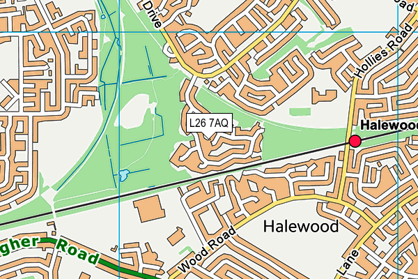L26 7AQ map - OS VectorMap District (Ordnance Survey) L26 7AQ map - OS VectorMap District (Ordnance Survey)
