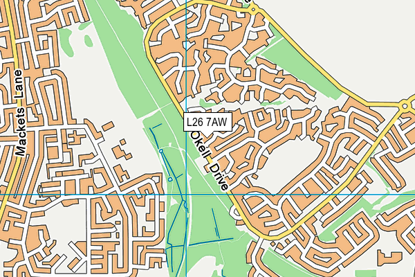 L26 7AW map - OS VectorMap District (Ordnance Survey) L26 7AW map - OS VectorMap District (Ordnance Survey)