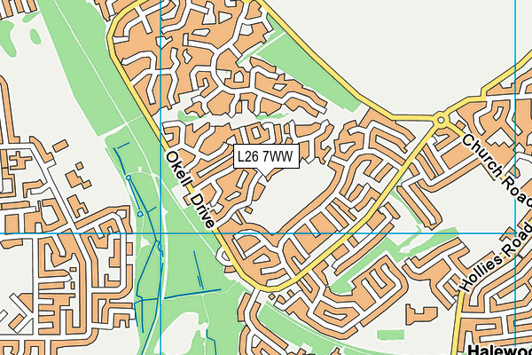 L26 7WW map - OS VectorMap District (Ordnance Survey) L26 7WW map - OS VectorMap District (Ordnance Survey)