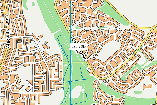 L26 7XB map - OS VectorMap District (Ordnance Survey) L26 7XB map - OS VectorMap District (Ordnance Survey)