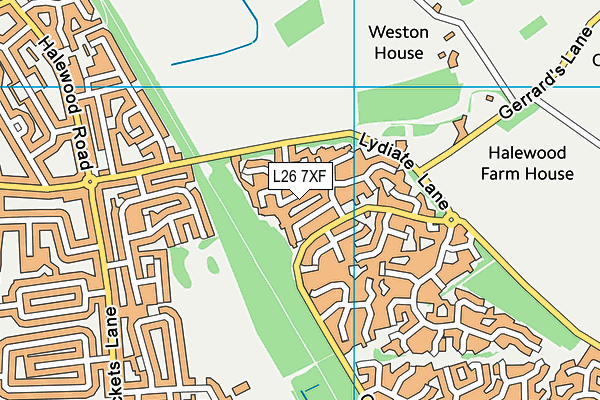 L26 7XF map - OS VectorMap District (Ordnance Survey) L26 7XF map - OS VectorMap District (Ordnance Survey)