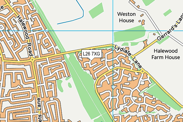 L26 7XG map - OS VectorMap District (Ordnance Survey) L26 7XG map - OS VectorMap District (Ordnance Survey)