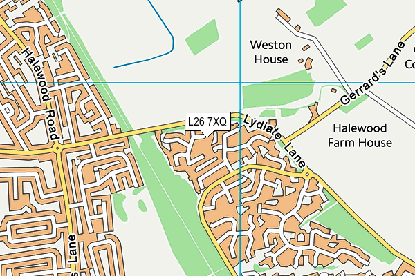 L26 7XQ map - OS VectorMap District (Ordnance Survey) L26 7XQ map - OS VectorMap District (Ordnance Survey)