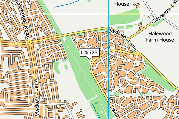 L26 7XR map - OS VectorMap District (Ordnance Survey) L26 7XR map - OS VectorMap District (Ordnance Survey)