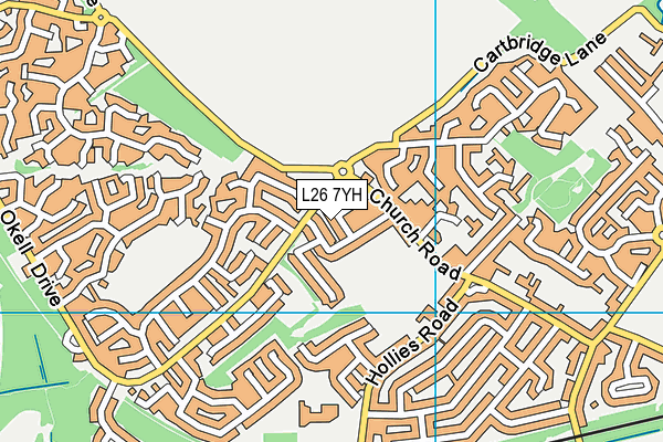 L26 7YH map - OS VectorMap District (Ordnance Survey) L26 7YH map - OS VectorMap District (Ordnance Survey)