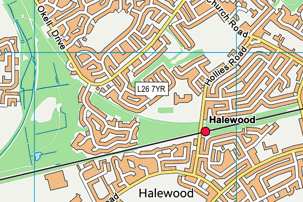 L26 7YR map - OS VectorMap District (Ordnance Survey) L26 7YR map - OS VectorMap District (Ordnance Survey)
