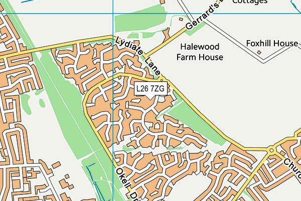 L26 7ZG map - OS VectorMap District (Ordnance Survey) L26 7ZG map - OS VectorMap District (Ordnance Survey)