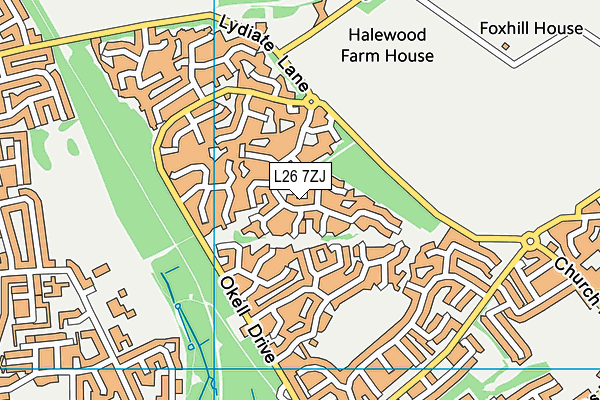 L26 7ZJ map - OS VectorMap District (Ordnance Survey) L26 7ZJ map - OS VectorMap District (Ordnance Survey)