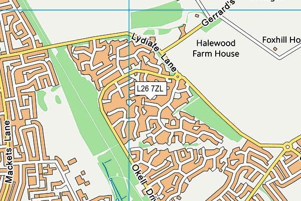L26 7ZL map - OS VectorMap District (Ordnance Survey) L26 7ZL map - OS VectorMap District (Ordnance Survey)