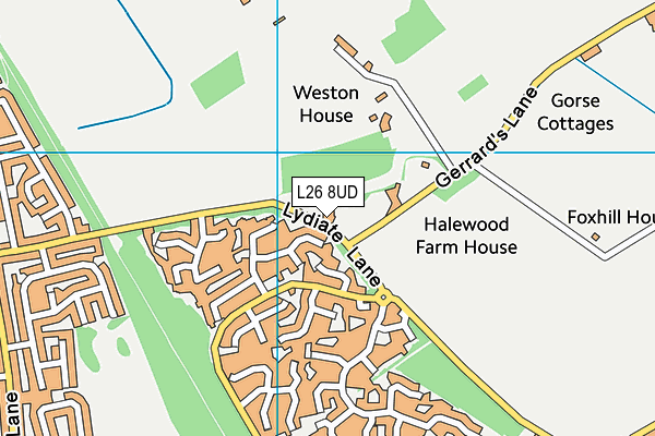 L26 8UD map - OS VectorMap District (Ordnance Survey) L26 8UD map - OS VectorMap District (Ordnance Survey)