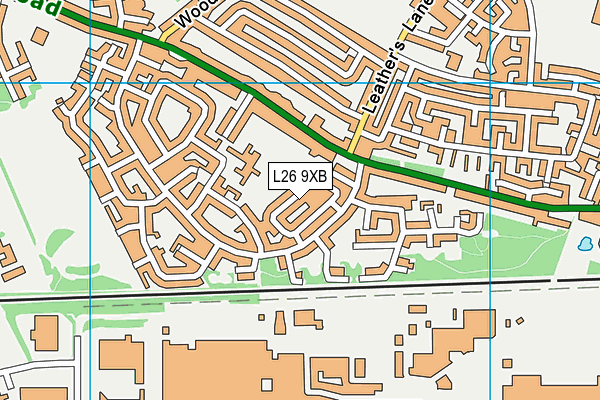 L26 9XB map - OS VectorMap District (Ordnance Survey) L26 9XB map - OS VectorMap District (Ordnance Survey)