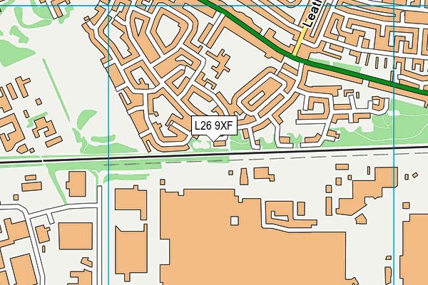 L26 9XF map - OS VectorMap District (Ordnance Survey) L26 9XF map - OS VectorMap District (Ordnance Survey)