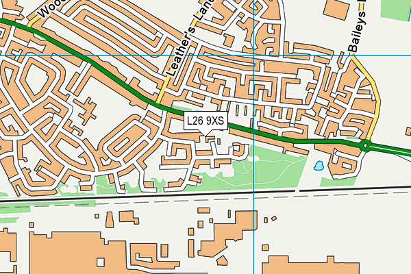 L26 9XS map - OS VectorMap District (Ordnance Survey)