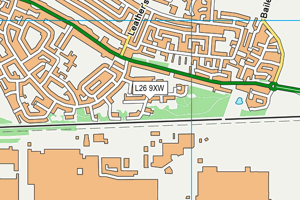 L26 9XW map - OS VectorMap District (Ordnance Survey) L26 9XW map - OS VectorMap District (Ordnance Survey)