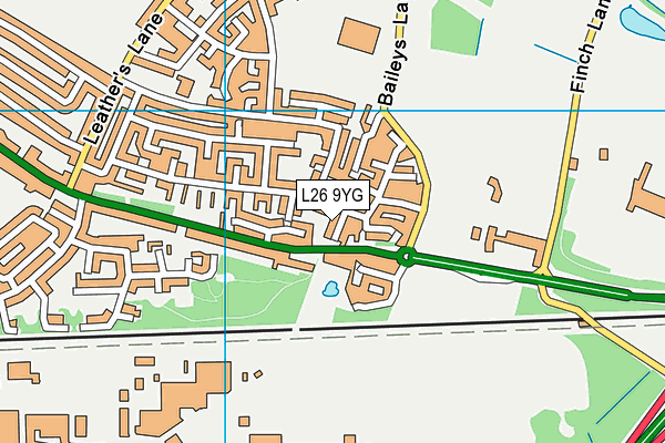 L26 9YG map - OS VectorMap District (Ordnance Survey) L26 9YG map - OS VectorMap District (Ordnance Survey)