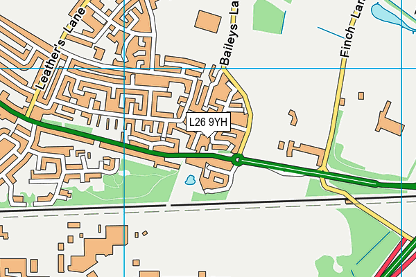 L26 9YH map - OS VectorMap District (Ordnance Survey) L26 9YH map - OS VectorMap District (Ordnance Survey)
