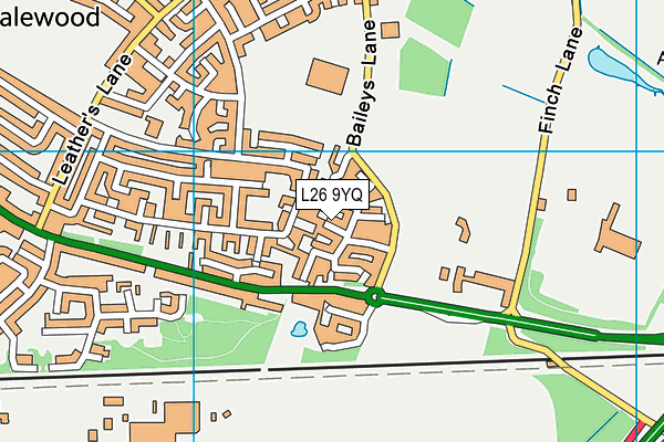 L26 9YQ map - OS VectorMap District (Ordnance Survey) L26 9YQ map - OS VectorMap District (Ordnance Survey)