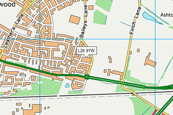 L26 9YW map - OS VectorMap District (Ordnance Survey) L26 9YW map - OS VectorMap District (Ordnance Survey)