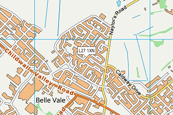 L27 1XN map - OS VectorMap District (Ordnance Survey) L27 1XN map - OS VectorMap District (Ordnance Survey)