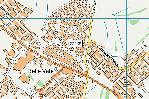 L27 1XS map - OS VectorMap District (Ordnance Survey) L27 1XS map - OS VectorMap District (Ordnance Survey)