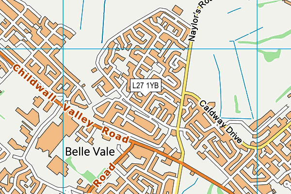 L27 1YB map - OS VectorMap District (Ordnance Survey) L27 1YB map - OS VectorMap District (Ordnance Survey)