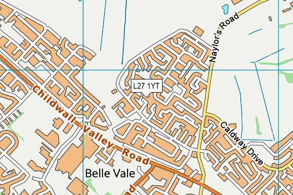 L27 1YT map - OS VectorMap District (Ordnance Survey) L27 1YT map - OS VectorMap District (Ordnance Survey)