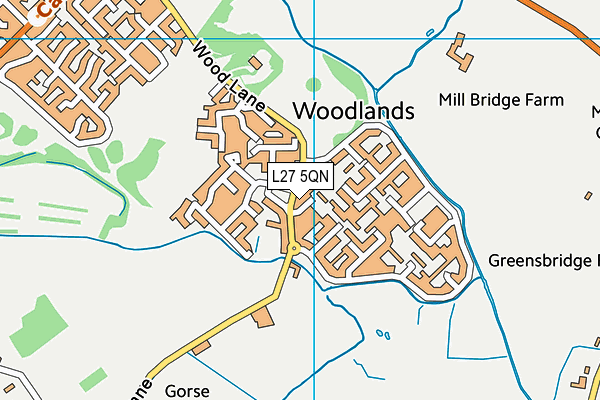 L27 5QN map - OS VectorMap District (Ordnance Survey) L27 5QN map - OS VectorMap District (Ordnance Survey)