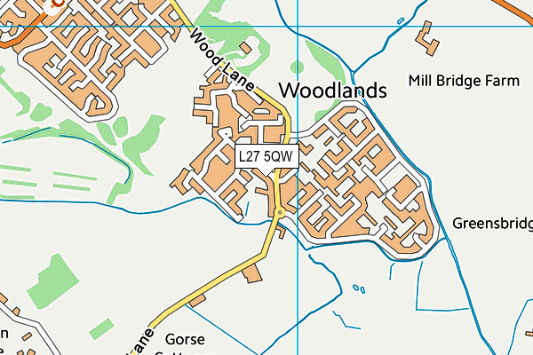 L27 5QW map - OS VectorMap District (Ordnance Survey) L27 5QW map - OS VectorMap District (Ordnance Survey)