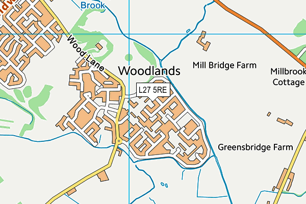L27 5RE map - OS VectorMap District (Ordnance Survey) L27 5RE map - OS VectorMap District (Ordnance Survey)