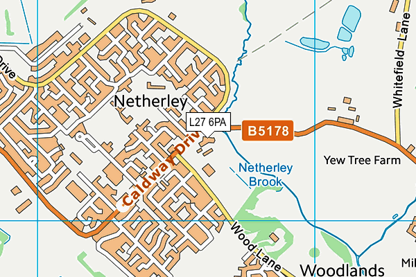 L27 6PA map - OS VectorMap District (Ordnance Survey) L27 6PA map - OS VectorMap District (Ordnance Survey)