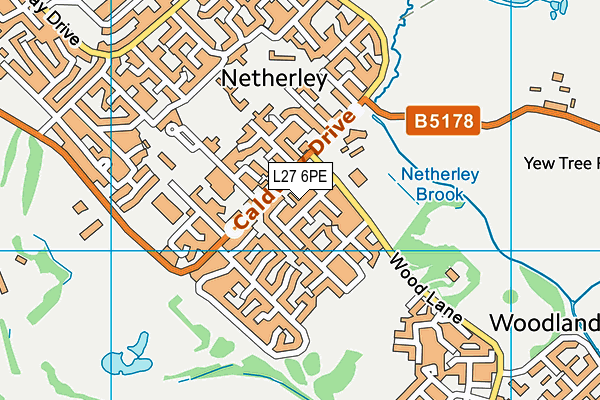 L27 6PE map - OS VectorMap District (Ordnance Survey) L27 6PE map - OS VectorMap District (Ordnance Survey)