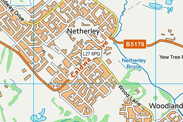 L27 6PQ map - OS VectorMap District (Ordnance Survey) L27 6PQ map - OS VectorMap District (Ordnance Survey)