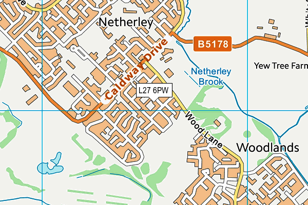 L27 6PW map - OS VectorMap District (Ordnance Survey) L27 6PW map - OS VectorMap District (Ordnance Survey)
