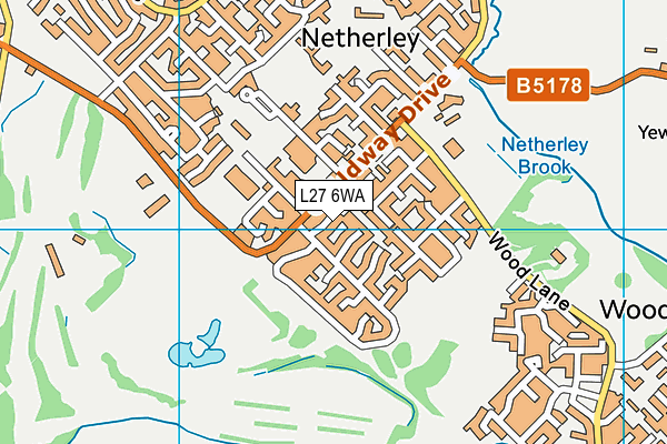 L27 6WA map - OS VectorMap District (Ordnance Survey) L27 6WA map - OS VectorMap District (Ordnance Survey)
