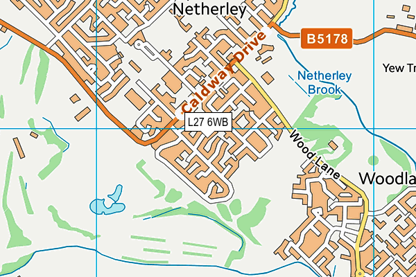 L27 6WB map - OS VectorMap District (Ordnance Survey) L27 6WB map - OS VectorMap District (Ordnance Survey)
