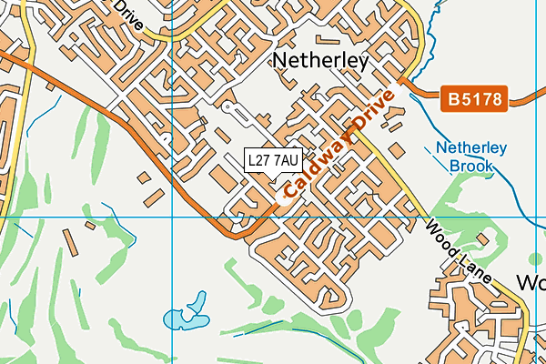 L27 7AU map - OS VectorMap District (Ordnance Survey) L27 7AU map - OS VectorMap District (Ordnance Survey)