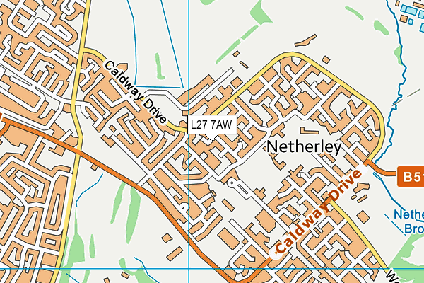 L27 7AW map - OS VectorMap District (Ordnance Survey) L27 7AW map - OS VectorMap District (Ordnance Survey)