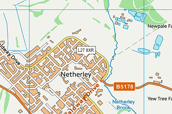L27 8XR map - OS VectorMap District (Ordnance Survey) L27 8XR map - OS VectorMap District (Ordnance Survey)