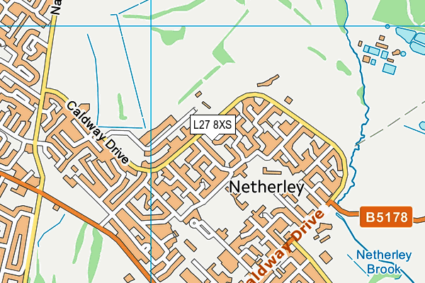 L27 8XS map - OS VectorMap District (Ordnance Survey) L27 8XS map - OS VectorMap District (Ordnance Survey)