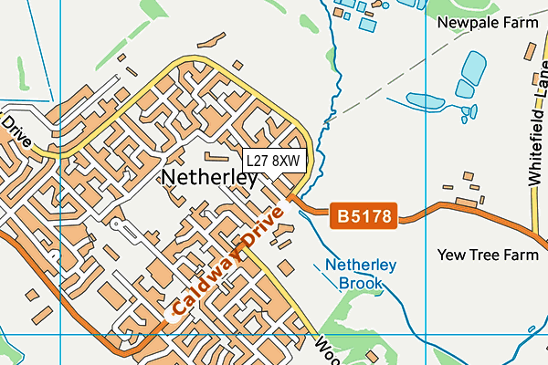 L27 8XW map - OS VectorMap District (Ordnance Survey) L27 8XW map - OS VectorMap District (Ordnance Survey)