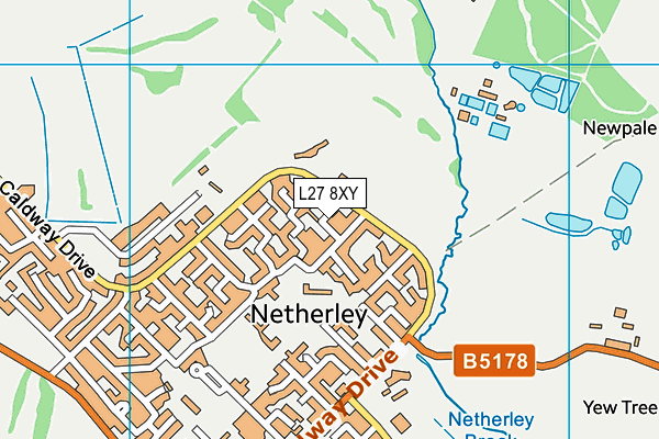 L27 8XY map - OS VectorMap District (Ordnance Survey) L27 8XY map - OS VectorMap District (Ordnance Survey)