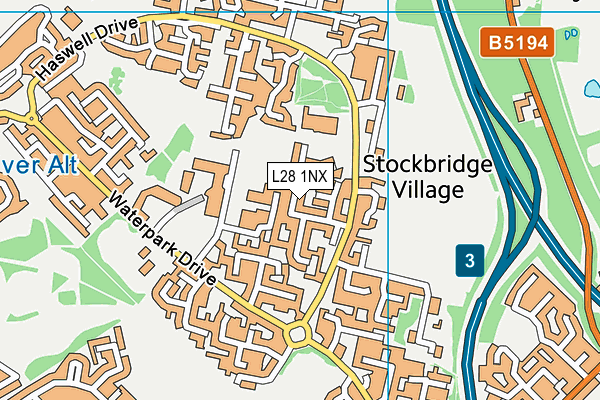 L28 1NX map - OS VectorMap District (Ordnance Survey) L28 1NX map - OS VectorMap District (Ordnance Survey)