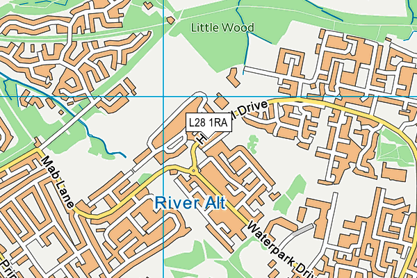 L28 1RA map - OS VectorMap District (Ordnance Survey) L28 1RA map - OS VectorMap District (Ordnance Survey)