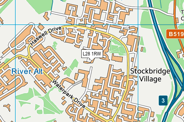 L28 1RW map - OS VectorMap District (Ordnance Survey)