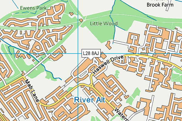 L28 8AJ map - OS VectorMap District (Ordnance Survey)